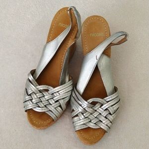 Nicole Silver Wedges 8